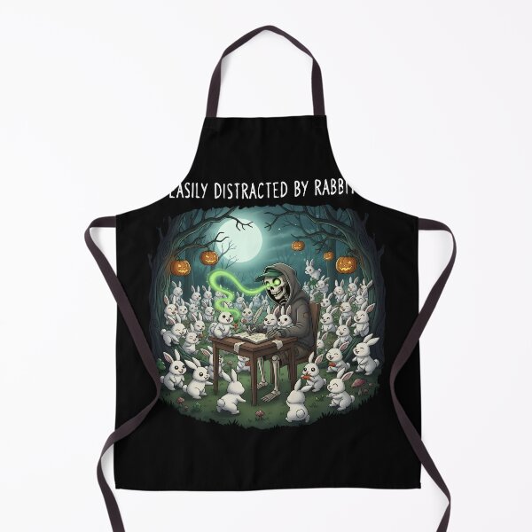 Item preview, Grim Reaper's Distraction - "Easily Distracted By Rabbits" Dark Humor Graphic designed and sold by DMNindustries.