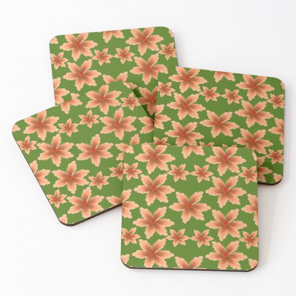Item preview,  Floral fabric pattern on green background designed and sold by Toyney.