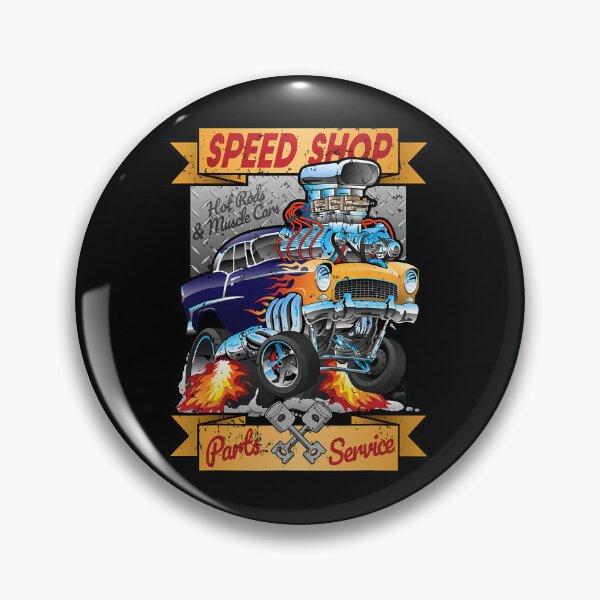 Item preview, Retro Speed Shop Hotrod Classic Muscle Car Cartoon Graphic 		 designed and sold by muffjapoe.
