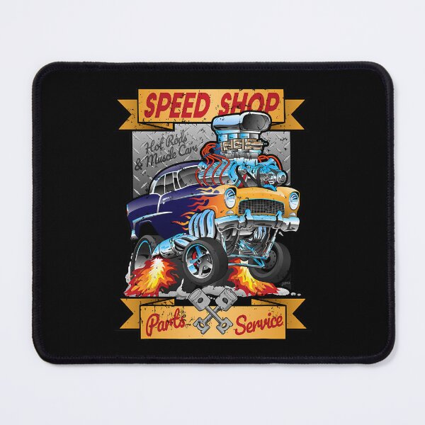 Item preview, Retro Speed Shop Hotrod Classic Muscle Car Cartoon Graphic designed and sold by muffjapoe.
