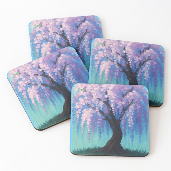 Item preview, Color Me Willow – Emotional Purple Tree Painting designed and sold by Painted Moon by Luna Bee™.