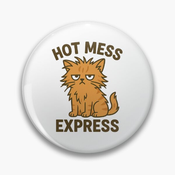 Item preview, Hot Mess Express Mug – Funny Grumpy Cat Coffee Cup, Sarcastic Humor Gift designed and sold by DigitalColorInk.