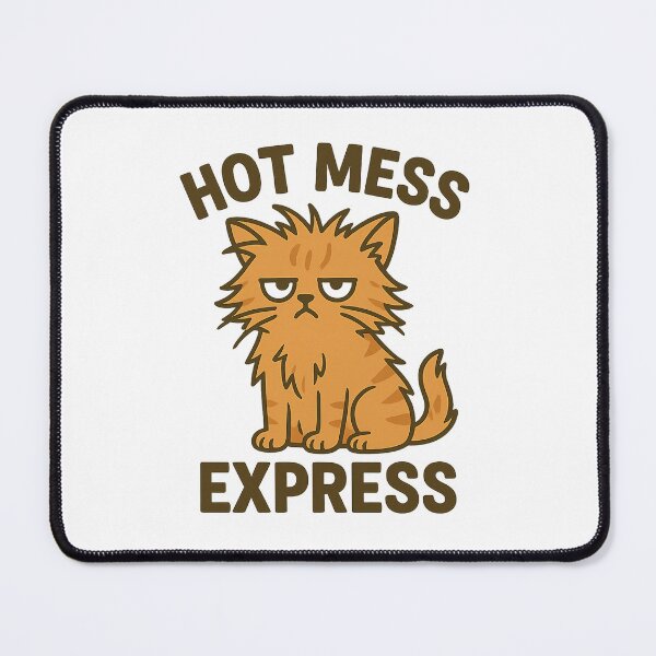 Item preview, Hot Mess Express Mug – Funny Grumpy Cat Coffee Cup, Sarcastic Humor Gift designed and sold by DigitalColorInk.