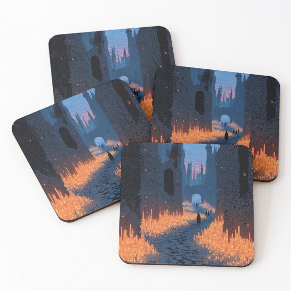Item preview, Dark fantasy castle – ruins with a thousand candles and mysterious figures designed and sold by Meiersbeste.