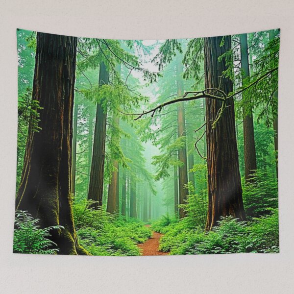 Item preview, Redwood Forest Misty Tranquility Design designed and sold by Health And Fitness Posts e-Store.