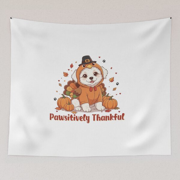 Item preview, Pawsitively Thankful Kuvasz Thanksgiving Cute Fall designed and sold by The Real Life Symphony.