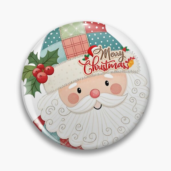 Artikelvorschau, Patchwork Weihnachtsmann Frohe Weihnachten entworfen und verkauft von Angellacelin.