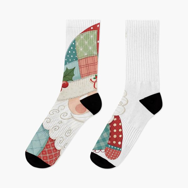 Artikelvorschau, Patchwork Weihnachtsmann Frohe Weihnachten entworfen und verkauft von Angellacelin.