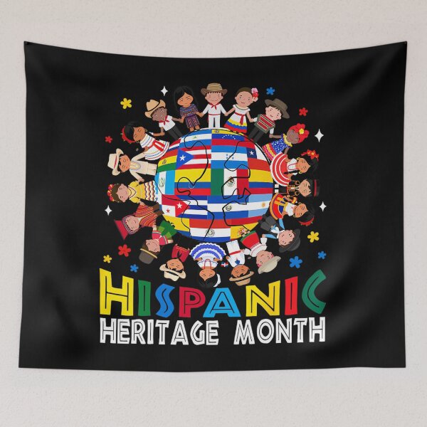 Item preview, World Children National Hispanic Heritage Month Latino Kids 		 designed and sold by cusanofiguerl.