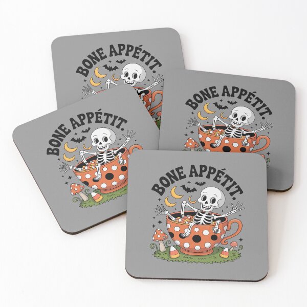Item preview, Teacup of Enchanted Bones: A whimsical Halloween scene where a skeleton luxuriates in a massive teacup designed and sold by Grang Art Artistic Designs.