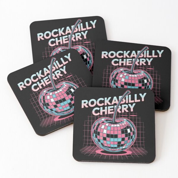 Item preview, Rockabilly Cherry Disco Ball Retro Synthwave T-Shirt designed and sold by loccotown168.