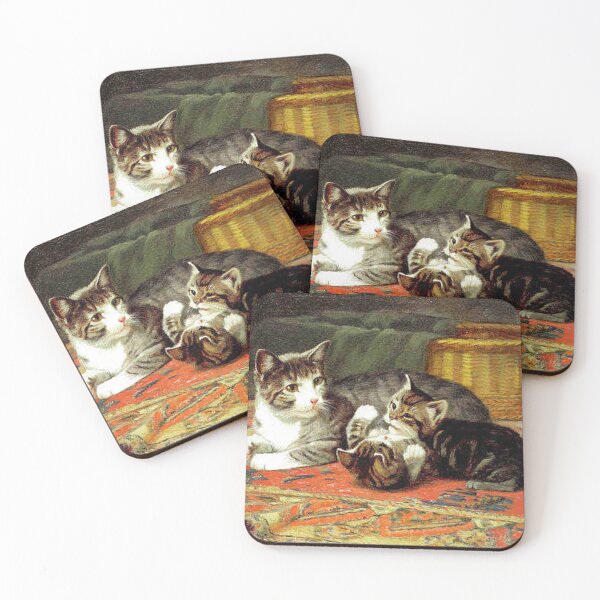 Item preview, A Cat with Her Kittens designed and sold by tomorrowsart.