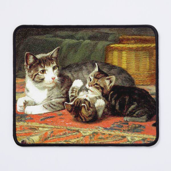 Item preview, A Cat with Her Kittens designed and sold by tomorrowsart.