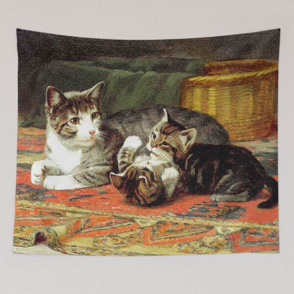 Item preview, A Cat with Her Kittens designed and sold by tomorrowsart.
