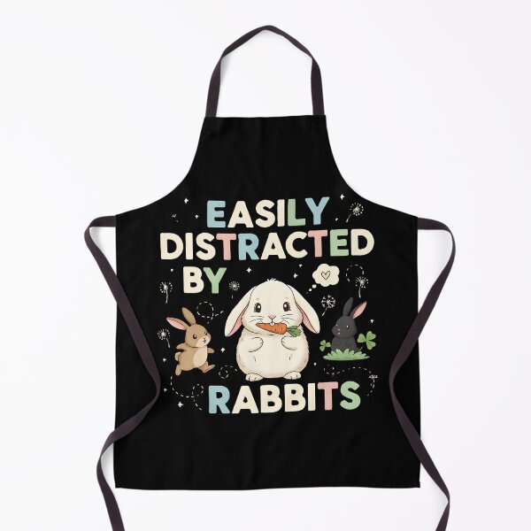 Item preview, Pastel Spring Delight - "Easily Distracted By Rabbits" Cute Graphic designed and sold by DMNindustries.