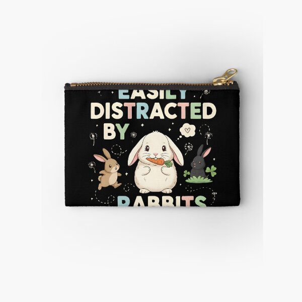 Item preview, Pastel Spring Delight - "Easily Distracted By Rabbits" Cute Graphic designed and sold by DMNindustries.