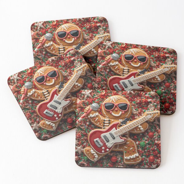 Item preview, Rockin' Gingerbread Cookie with a Christmas Guitar designed and sold by StormArte.