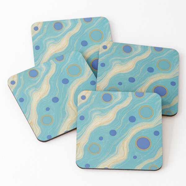 Item preview, Golden Veins on Ocean Blue designed and sold by annenambiro.