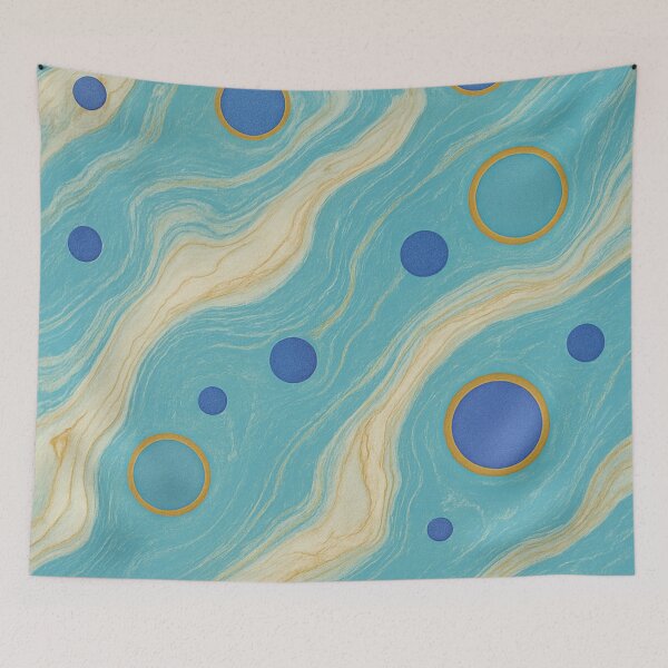 Item preview, Golden Veins on Ocean Blue designed and sold by annenambiro.