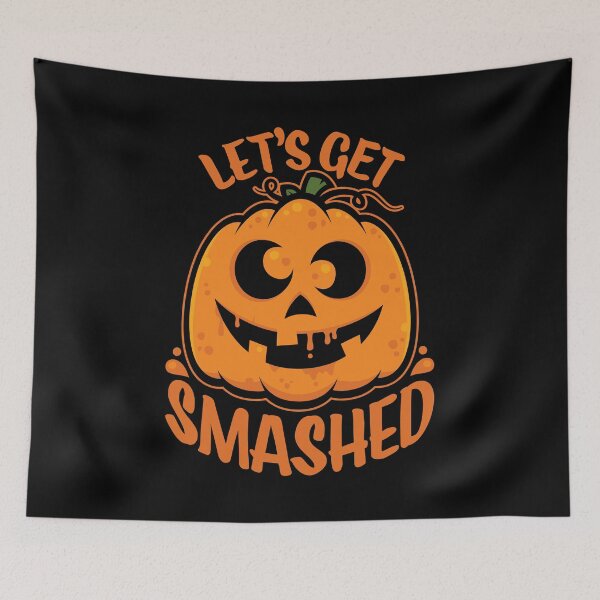 Item preview, Let's Get Smashed Drunk Halloween Jack-O’-Lantern Pumpkin designed and sold by fizzgig.
