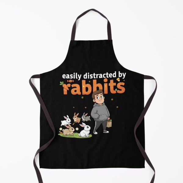 Item preview, Pastel Spring Delight - "Easily Distracted By Rabbits" Cute Graphic designed and sold by DMNindustries.