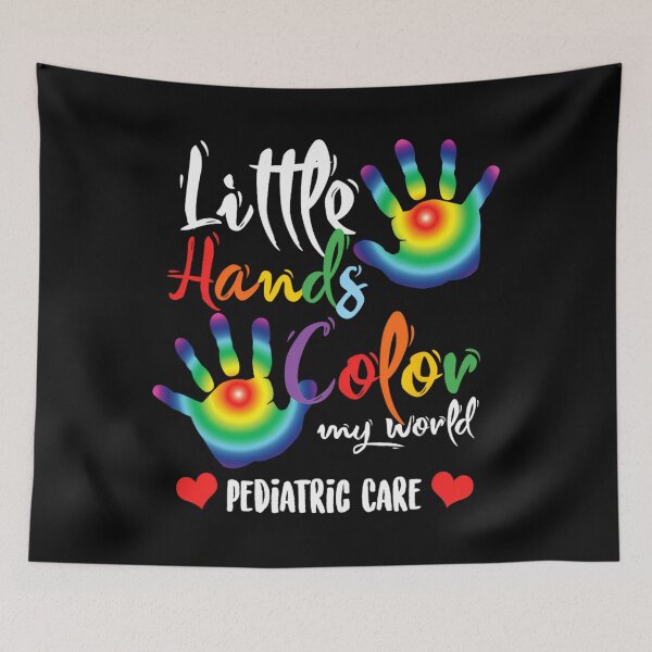 Item preview, Pediatric Pediatrician Nurse Little Hands Color My World 		 designed and sold by rikahssenanis.