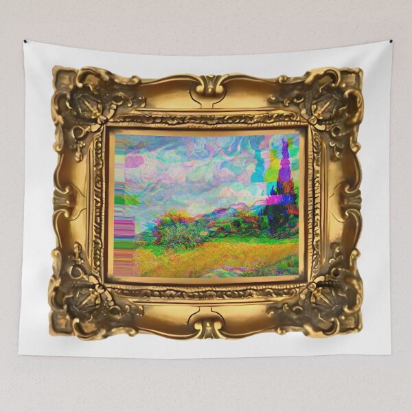 Item preview, Trippy VanGogh Wheat Fields with Cypress Tree designed and sold by Post Haste Art.
