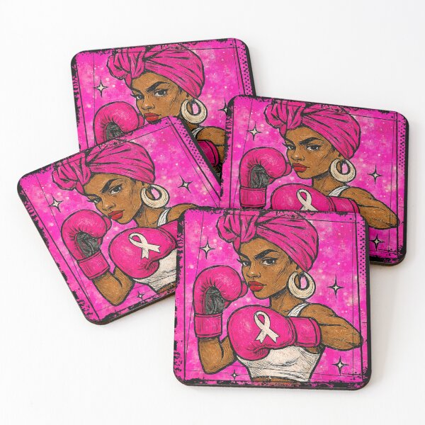 Item preview, Breast Cancer Awareness Black Afro Girl  designed and sold by BASKF.