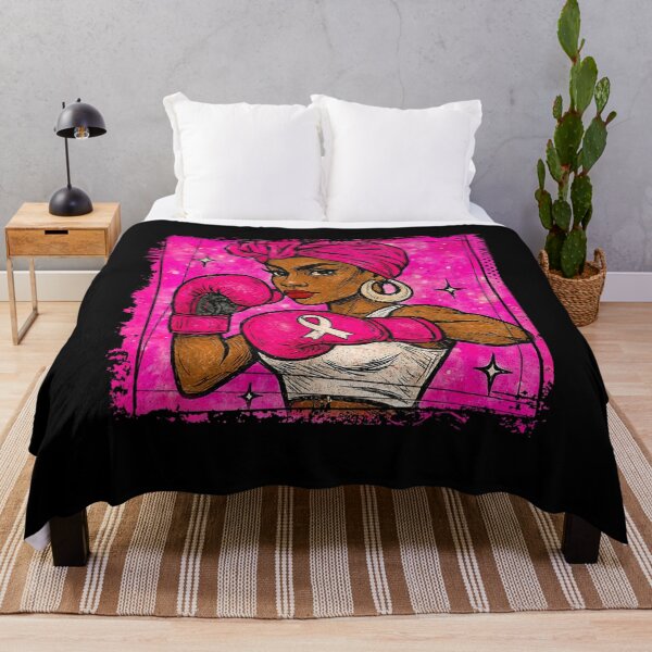 Item preview, Breast Cancer Awareness Black Afro Girl  designed and sold by BASKF.