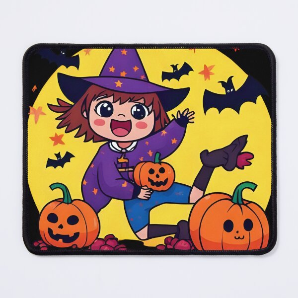 Item preview, "Happy Little Witch with Pumpkins" designed and sold by nighttime1990.