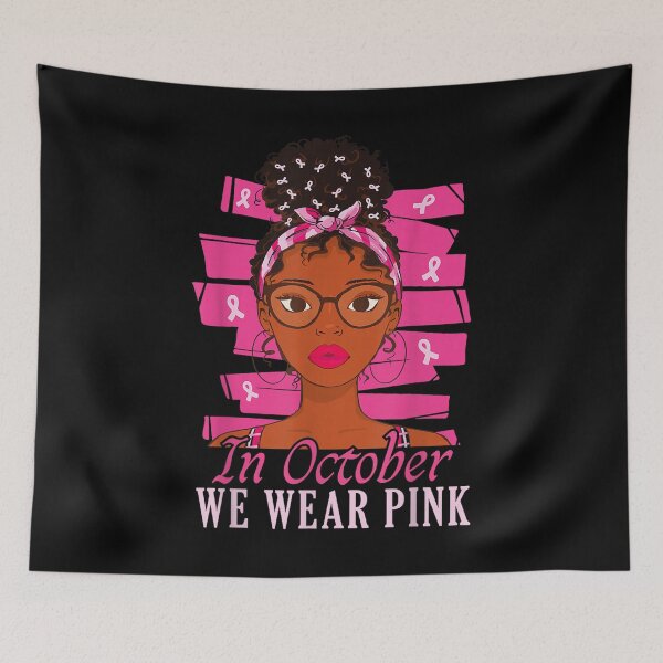 Item preview, Breast Cancer Awareness Black Afro Girl  designed and sold by BASKF.