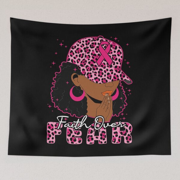 Item preview, Breast Cancer Awareness Black Afro Girl  designed and sold by BASKF.