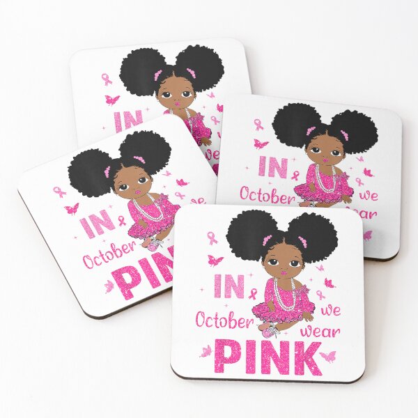 Item preview, Breast Cancer Awareness Black Afro Girl  designed and sold by BASKF.
