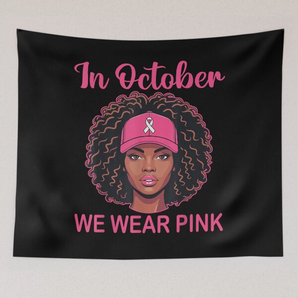 Item preview, Breast Cancer Awareness Black Afro Girl  designed and sold by BASKF.