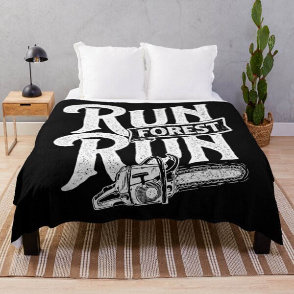 Item preview, Run Forest Run - Lumberjack Sawmill Worker Logger Chainsaw 		 designed and sold by steviearterof.