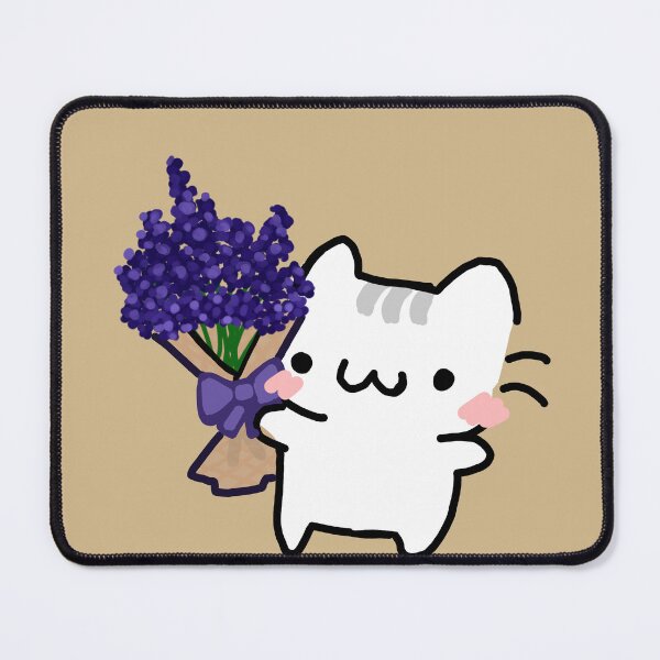 Item preview, Brown lavender bouquet kitty designed and sold by ZinaDesignsShop.
