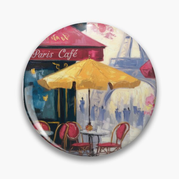 Item preview, French Café Terrace with Iconic Landmark | Art By Carraann  designed and sold by CARRAANN.