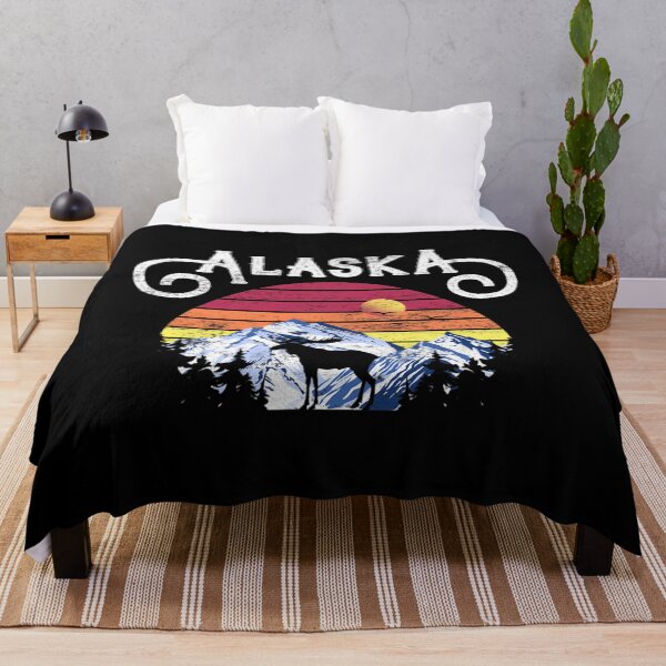 Item preview, Retro Vintage Alaska Juneau Mountains Wildlife Moose 1 designed and sold by realpemehryl.
