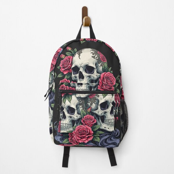 Item preview, Victorian Gothic Skulls with Roses designed and sold by Prachodayat Artworks.