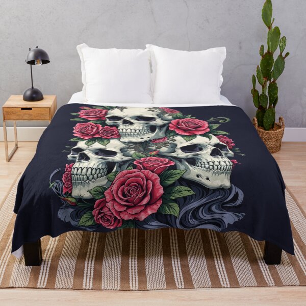 Item preview, Victorian Gothic Skulls with Roses designed and sold by Prachodayat Artworks.
