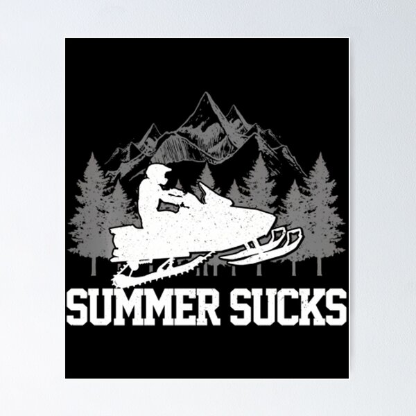 Item preview, Snowmobile Summer Sucks Funny Motor Sled Vintage 	 Pullover 	1	 designed and sold by yovalgoyesm.