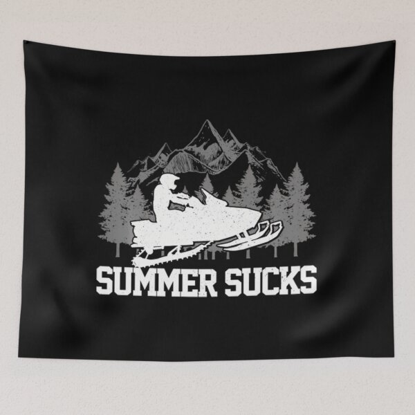 Item preview, Snowmobile Summer Sucks Funny Motor Sled Vintage 	 Pullover 	1	 designed and sold by yovalgoyesm.