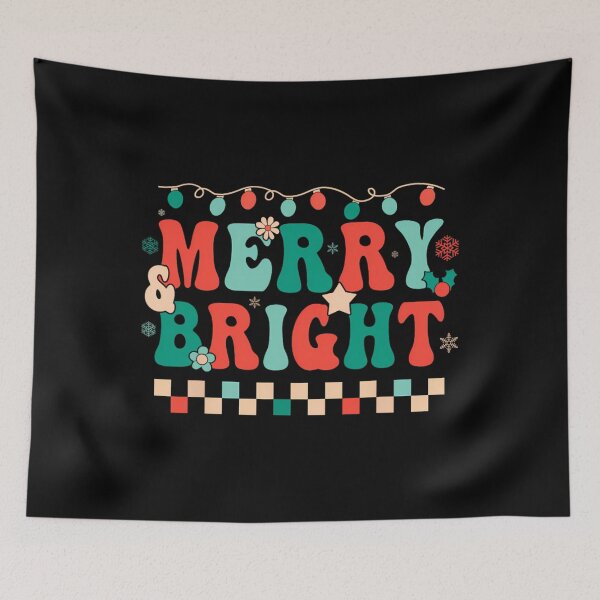 Item preview, Retro Groovy Merry Christmas Bright Hippie Family Matching 		 designed and sold by motangyailid.