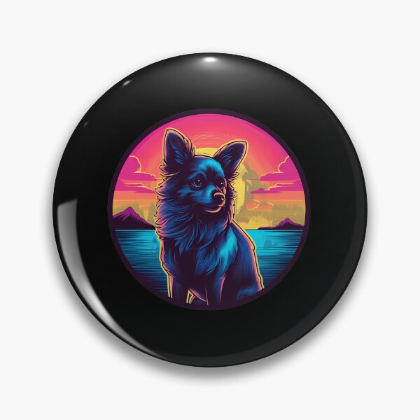 Item preview, Retro Sunset Pomchi Dog 	1	 designed and sold by muffjapoe.