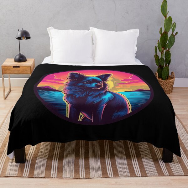 Item preview, Retro Sunset Pomchi Dog 	1	 designed and sold by muffjapoe.