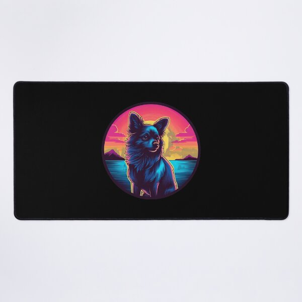 Item preview, Retro Sunset Pomchi Dog 1 designed and sold by muffjapoe.