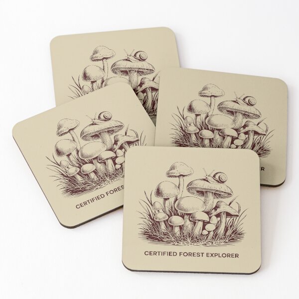 Item preview, Wild Mushroom Cluster with Tall Grass and Snail Detail designed and sold by SplashTastic.