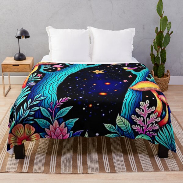 Item preview, Neon Fantasy Forest Night Glow Design designed and sold by Health And Fitness Posts e-Store.