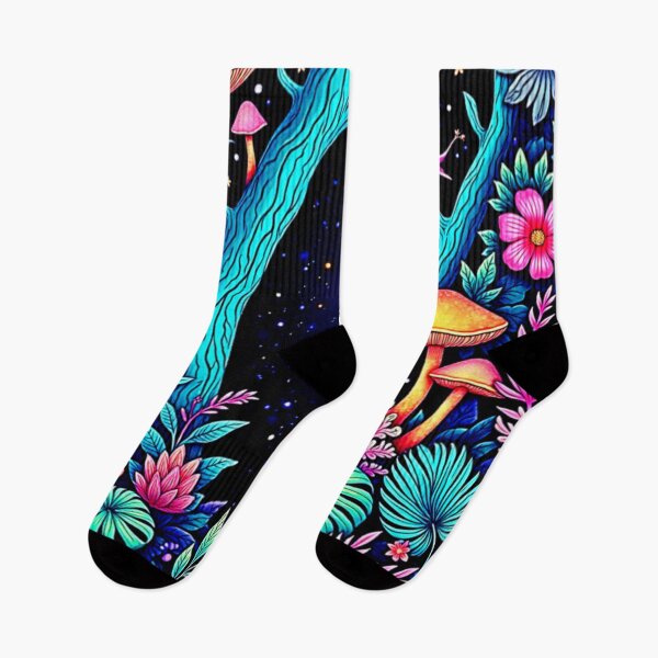 Item preview, Neon Fantasy Forest Night Glow Design designed and sold by Health And Fitness Posts e-Store.