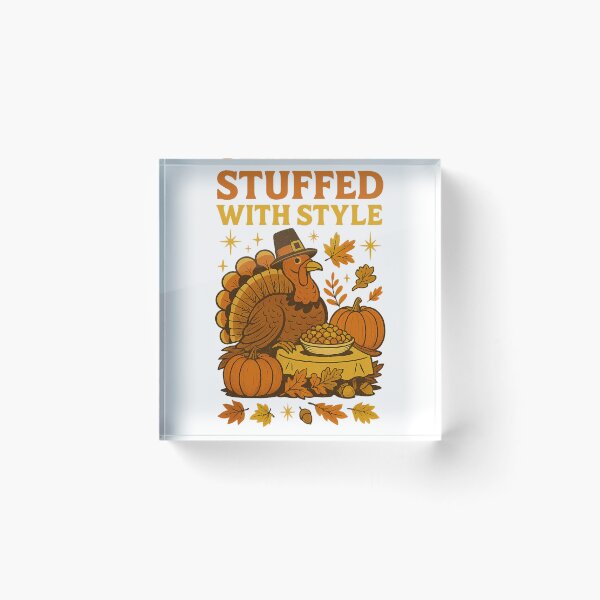 Item preview, Stuffed With Style – Funny Retro Thanksgiving Turkey Mid Century Design designed and sold by FluffyCreative.